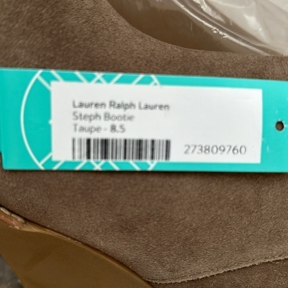 Lauren Ralph Lauren Steph Bootie Sherpa Trim Tan NEW 8.5 US - Picture 6 of 9